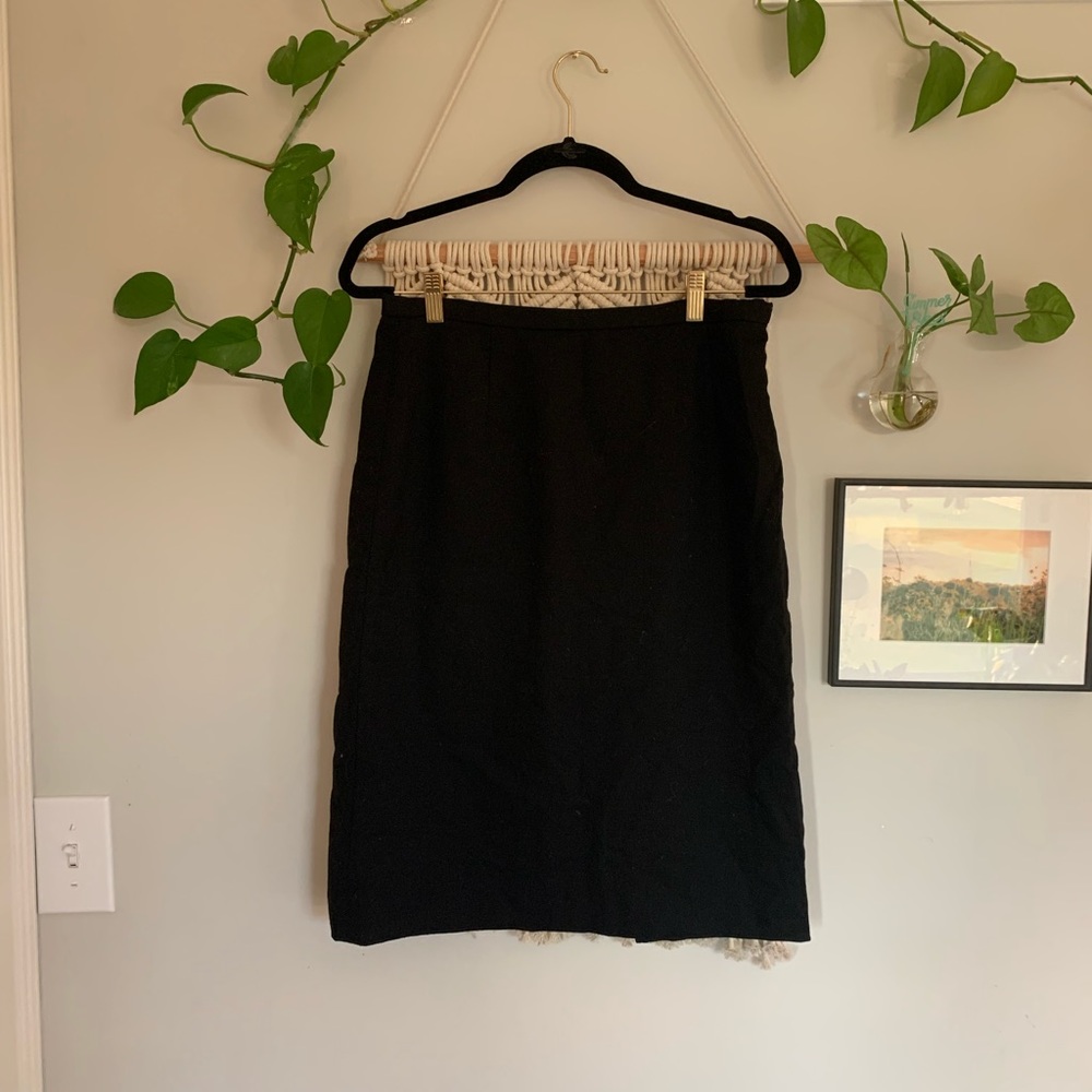 Black pencil skirt